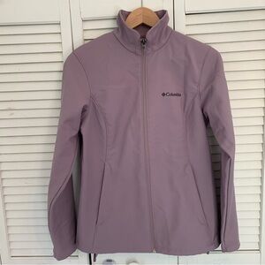 Columbia‎ Women’s Softshell Jacket Small Purple Lilac Full Zip Pockets Gorpcore